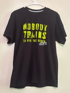 Nike Black Short-Sleeve Tee with Neon Yellow Graphic